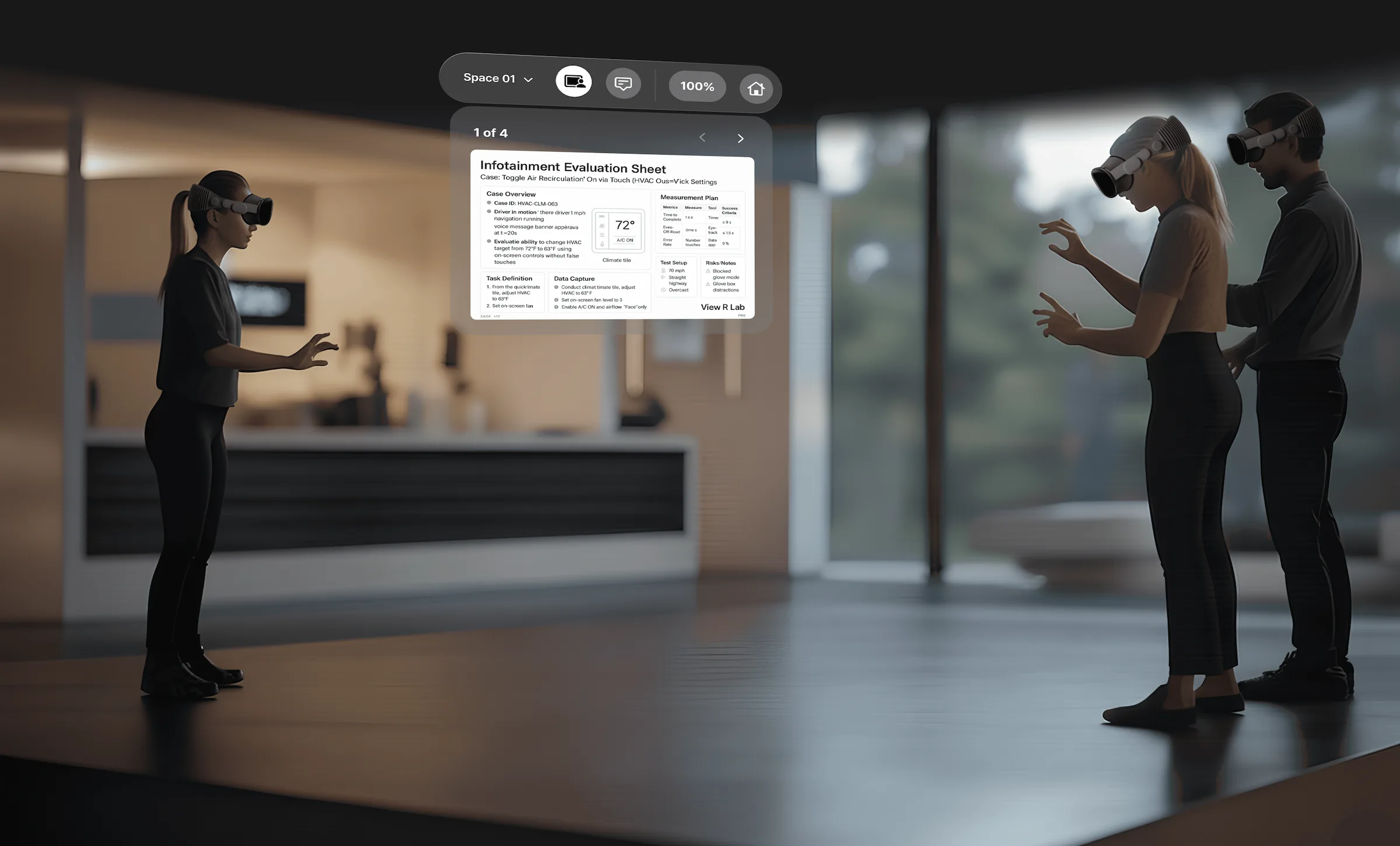 View R XR review workspace hero visual
